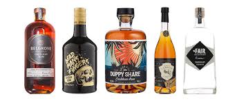 Premium aged rums from various regions, available online at Sam Liquor Store.