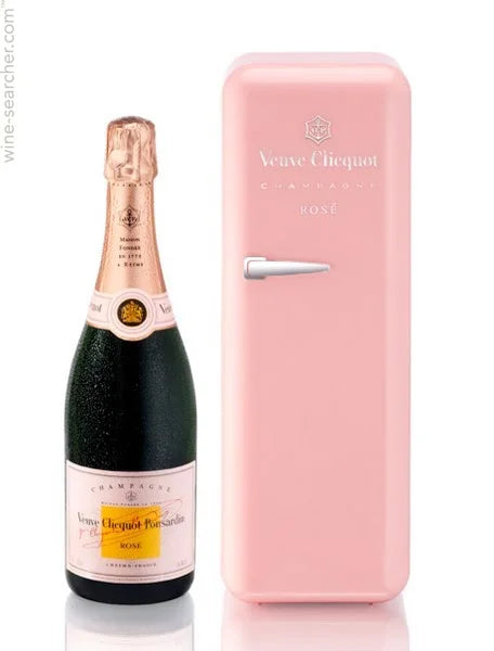 Veuve Clicquot Brut Rosé Champagne with Fridge