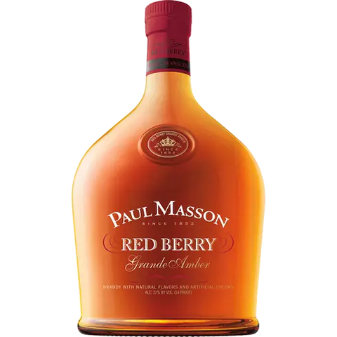 Paul Masson Grande Amber Red Berry Brandy Bottle - Smooth Brandy with Ripe Red Berry Flavor