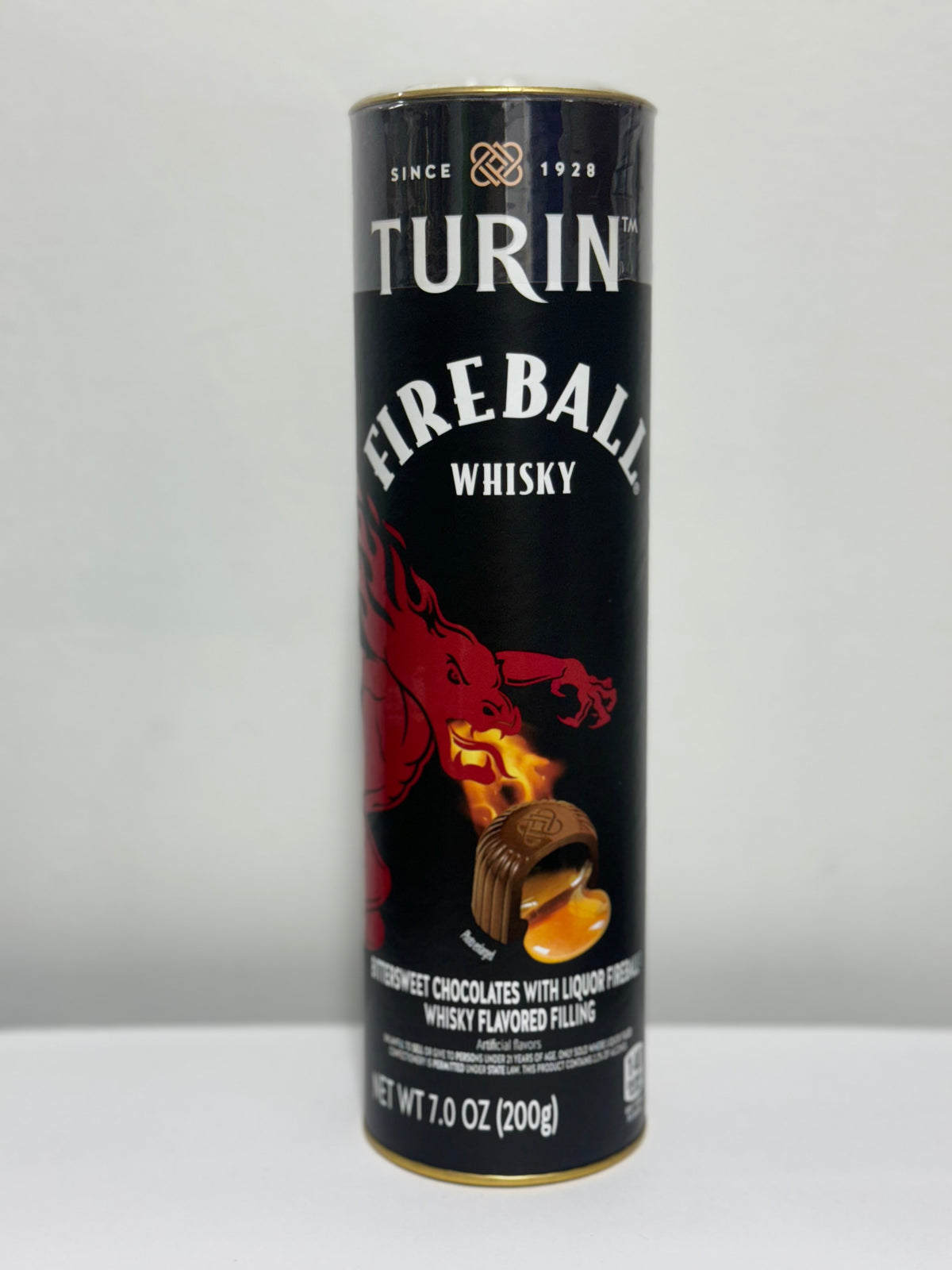 Turin FireBall Whisky Chocolate Truffle (7oz tube)