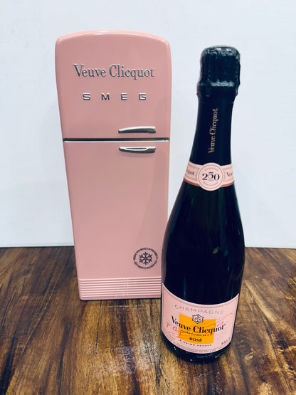 Veuve Clicquot Brut Rosé Champagne with Fridge