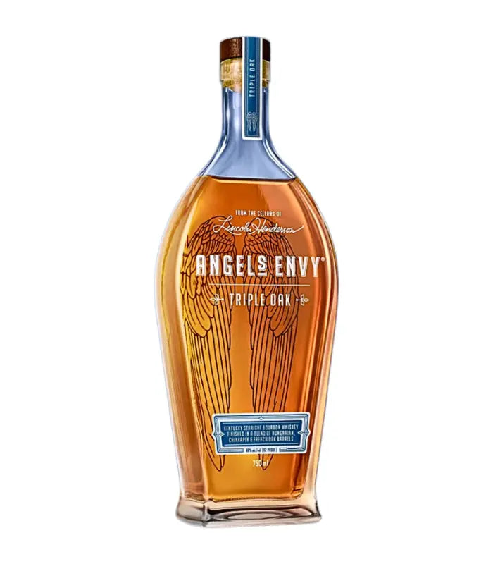 Angel's Envy Triple Oak Straight Bourbon Bottle - Kentucky Bourbon Whiskey with Winged Design