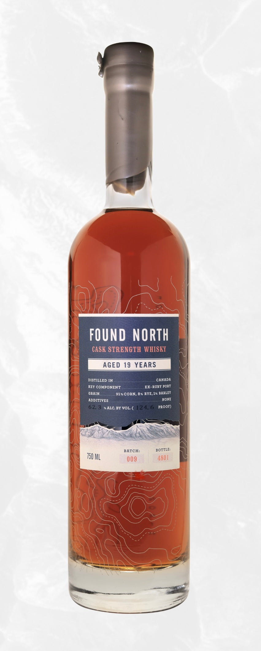 Found North Cask Strength Whisky Batch 009, 19 Years, 125.6 Proof, celebrating the nuanced flavors and textures of aged whisky