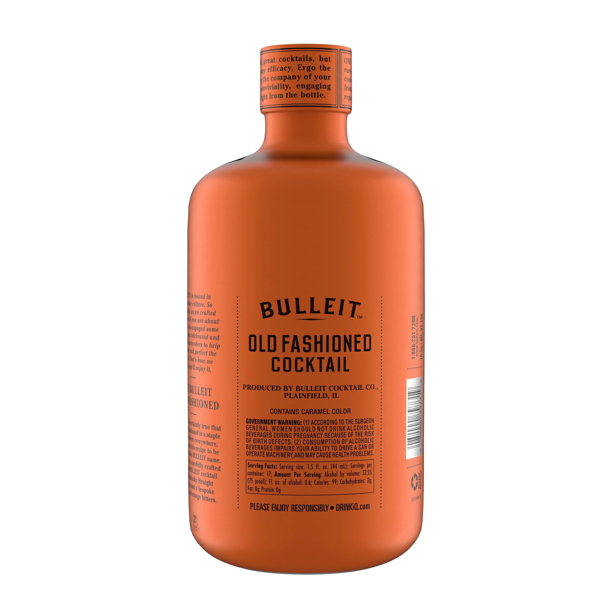 Bulleit Old Fashioned Cocktail Bottle Featuring Smooth Kentucky Bourbon and Orange Bitters.