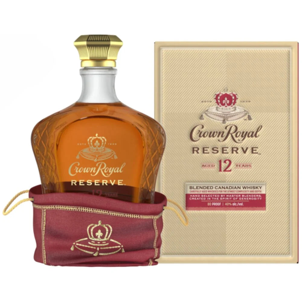 Crown Royal Reserve 12 Year Old Canadian Whisky with Box and Velvet Bag