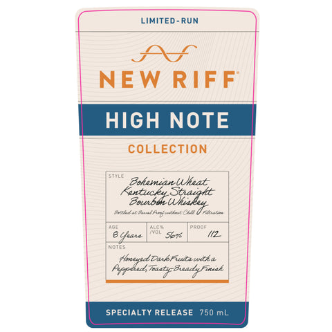 New Riff High Note Collection Bohemian Wheat Kentucky Straight Bourbon