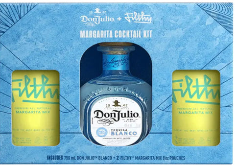 Don Julio Blanco tequila+ 2 Filthy Margarita mix gift set