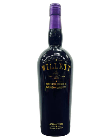 Willett Wheated 8 Year Old Kentucky Straight Bourbon Whiskey bottle with purple cap