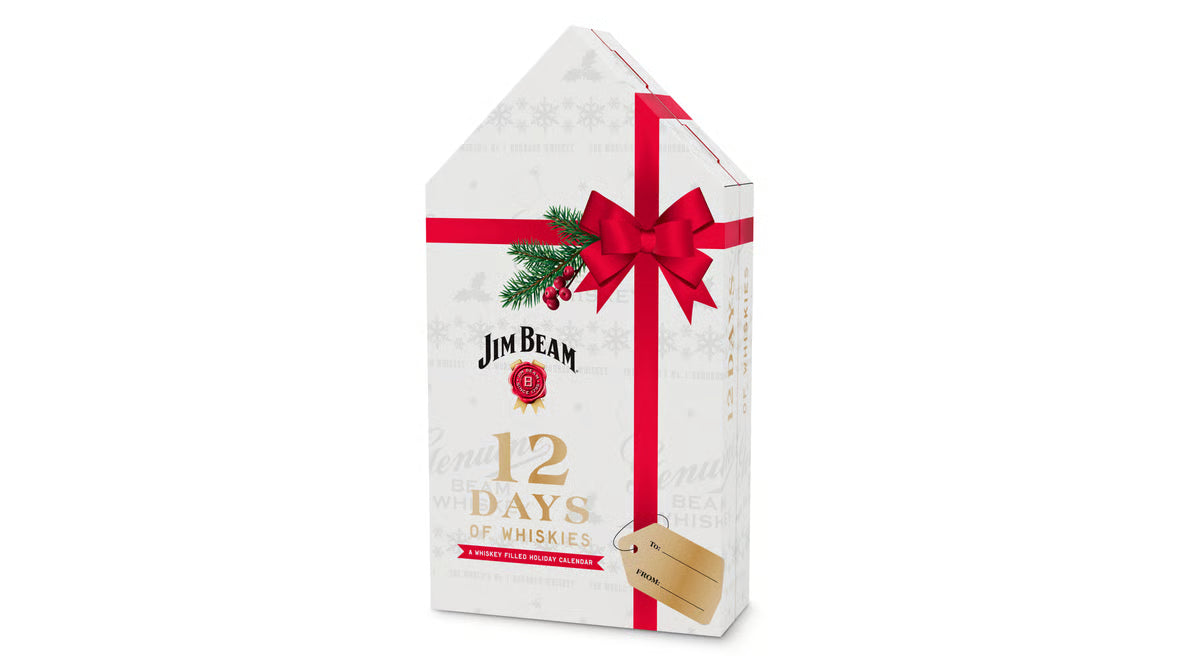 Jim Beam 12 Days of Whiskies Holiday Calendar Mini Bottles Gift Set