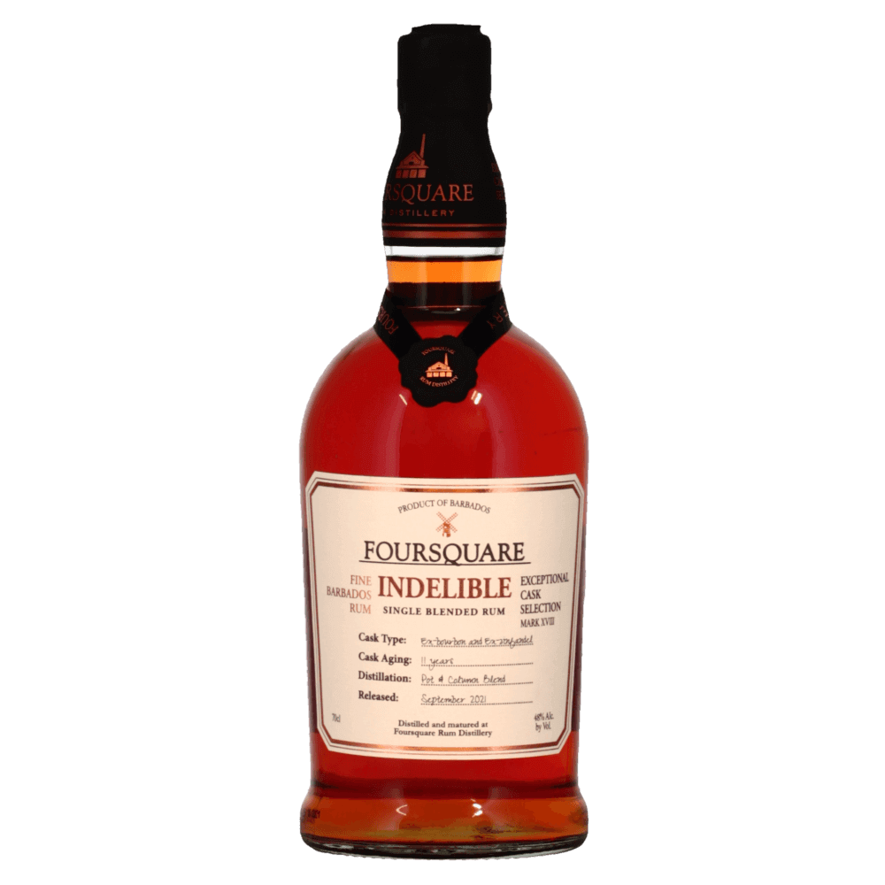 Foursquare Indelible 11 Year Rum - Exceptional Cask Selection Mark XVIII - Single Blended Barbadian Rum Bottle