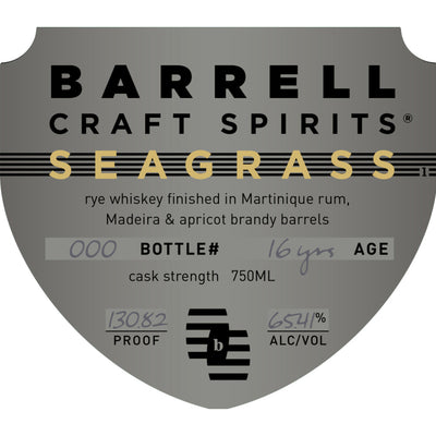 Barrell Craft Spirits Seagrass 16 Year Old Rye
