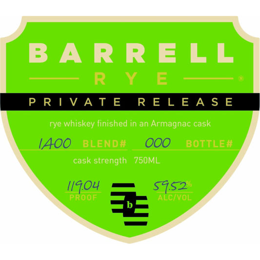 Barrell Rye Private Release Armagnac Cask Finished