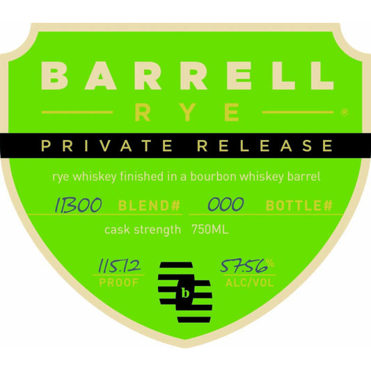 Barrell Rye Private Release Bourbon Barrel Finished