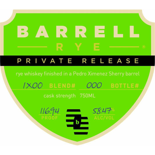 Barrell Rye Private Release Pedro Ximenez Sherry Barrel Finished