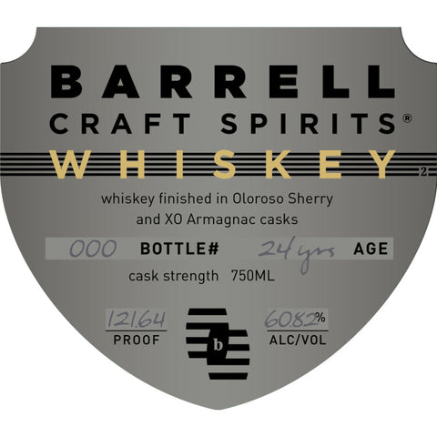 Barrrell Whiskey 24 Year Old Finished in Oloroso Sherry & XO Armagnac Casks