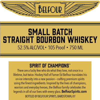 Belfour Small Batch Straight Bourbon Whiskey By Ed Belfour