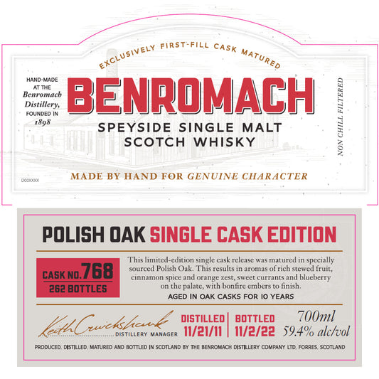 Benromach Polish Oak Single Cask #768