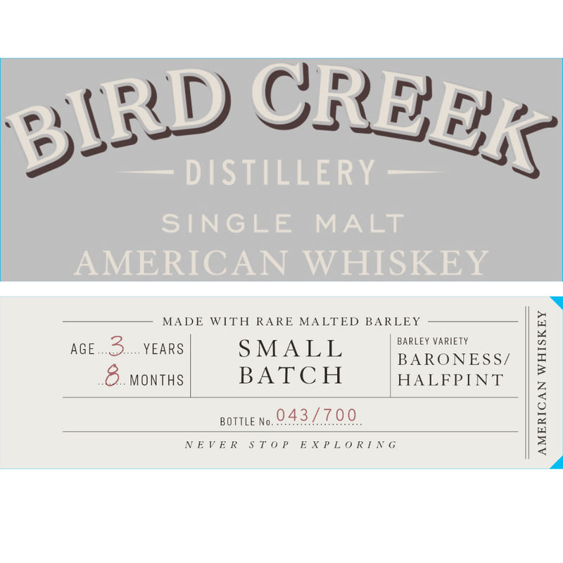 Bird Creek Small Batch American Single Malt Whiskey