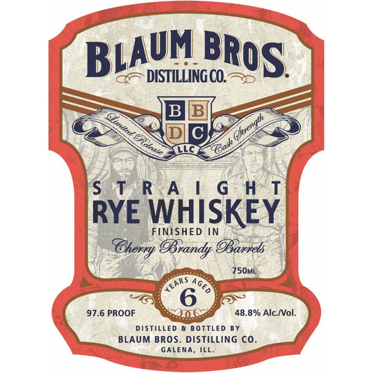 Blaum Bros 6 Year Old Straight Rye Finished in Cherry Brandy Barrels