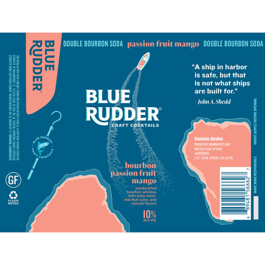 Blue Rudder Bourbon Passion Fruit Mango Cocktail