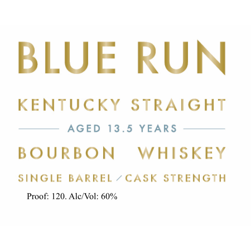 Blue Run 13.5 Year Old Single Barrel Cask Strength Bourbon