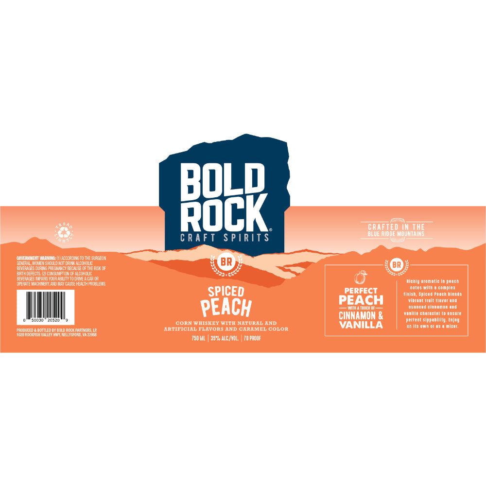 Bold Rock Spiced Peach Whiskey