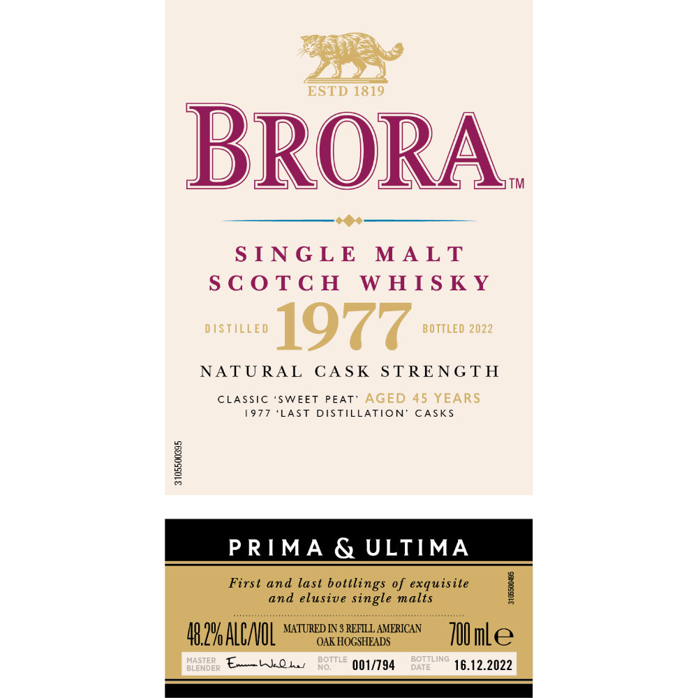 Brora 1977 Prima & Ultima Single Malt Scotch 45 Year Old