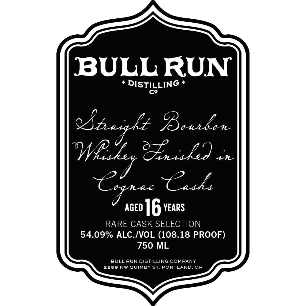 Bull Run 16 Year Old Cognac Cask Finished Bourbon