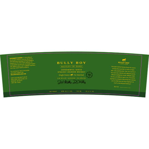 Bully Boy Experimental Series Bottled in Bond Straight Bourbon