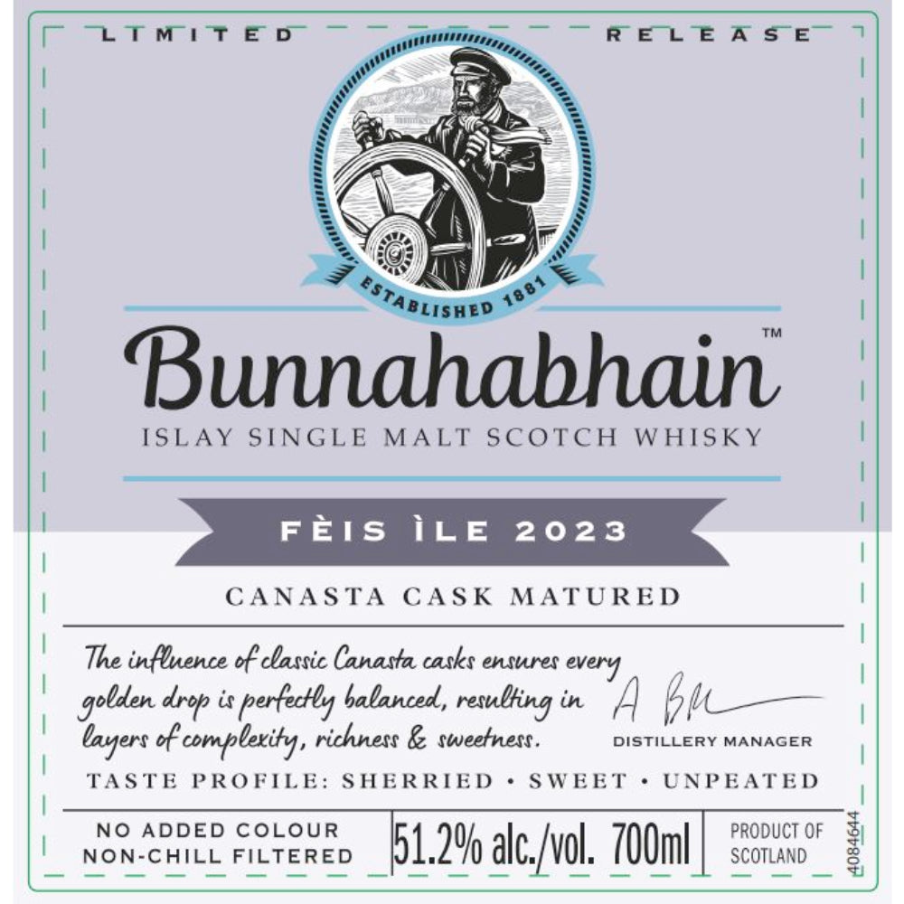 Bunnahabhain Fèis ìle 2023 Canasta Cask Matured