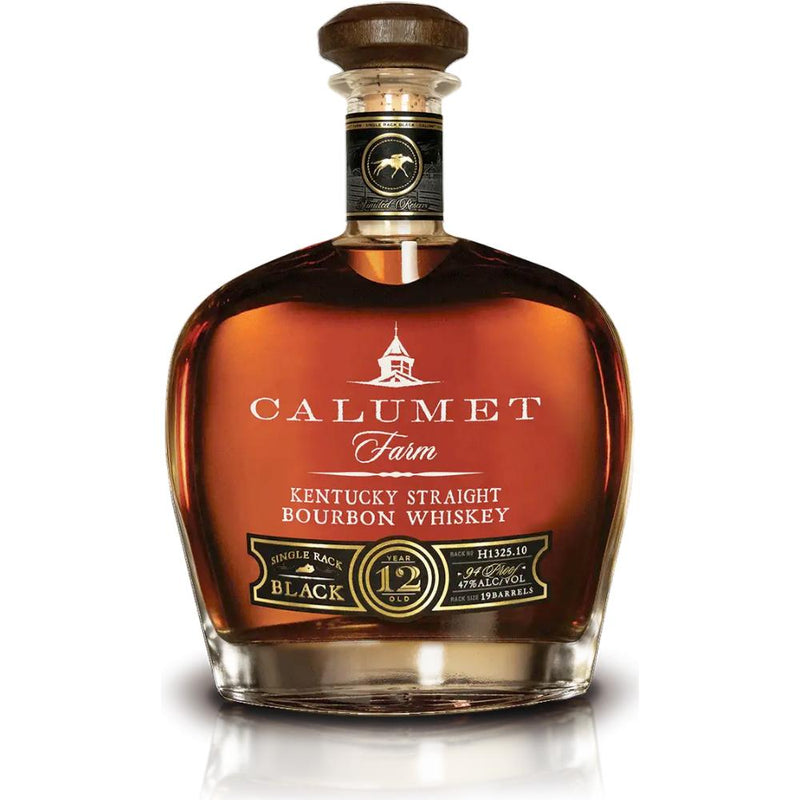 Calumet Farm Single Rack Black 12 Year Old Bourbon Whiskey