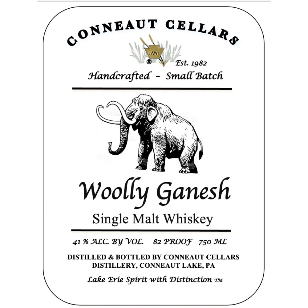 Conneaut Cellars Woolly Ganesh Single Malt Whiskey