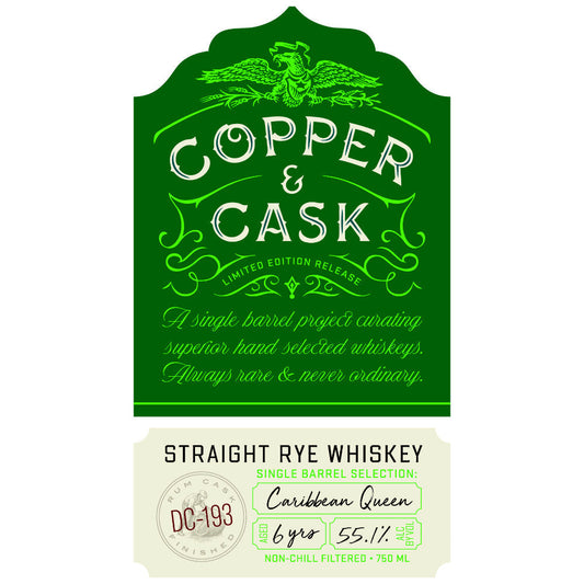 Copper & Cask Straight Rye Whiskey Caribbean Queen