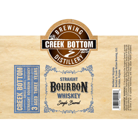 Creek Bottom Single Barrel Straight Bourbon