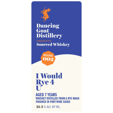 Dancing Goat I Would Rye 4 U 7 Year Old Whiskey