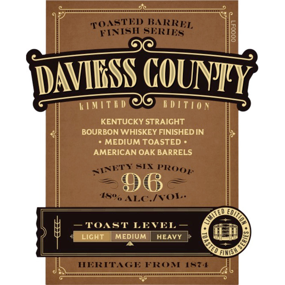 Daviess County Limited Edition Medium Toasted Straight Bourbon