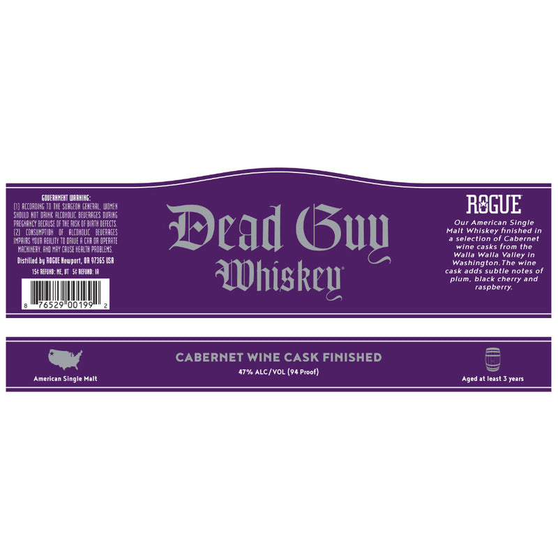 Dead Guy Cabernet Wine Cask Finished Whiskey