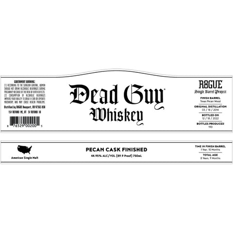 Dead Guy Pecan Cask Finished Whiskey