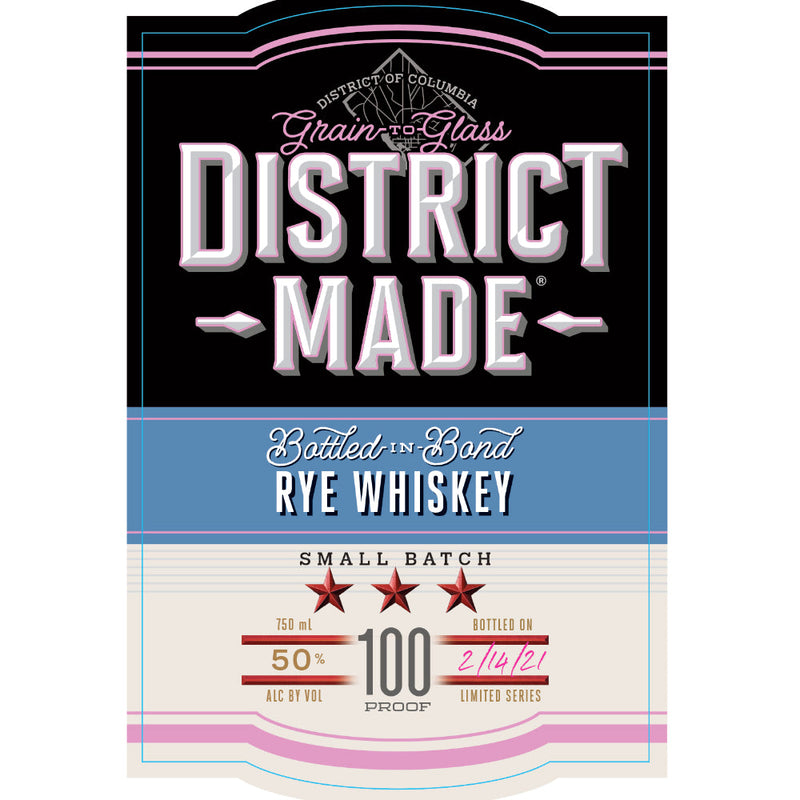District Made Bottled in Bond Rye