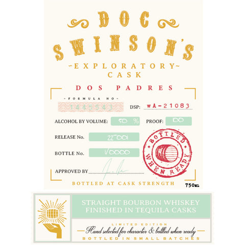 Doc Swinson’s Exploratory Cask Dos Padres Straight Bourbon