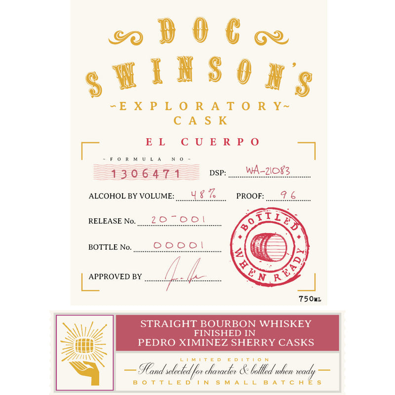 Doc Swinson’s Exploratory Cask El Cuerpo Straight Bourbon