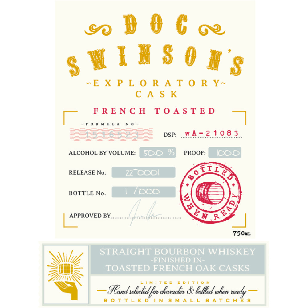 Doc Swinson’s Exploratory Cask French Toasted Straight Bourbon