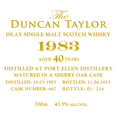 Duncan Taylor 1983 Port Ellen 40 Year Old