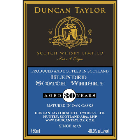 Duncan Taylor 30 Year Old Blended Scotch