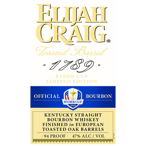 Elijah Craig Ryder Cup 2023 Kentucky Straight Bourbon