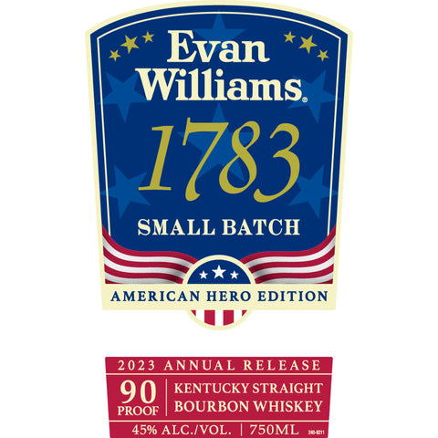 Evan Williams 1783 American Hero Edition 2023 Release 750ml