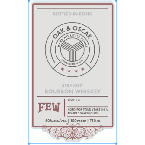 FEW Oak & Oscar Bottled in Bond Straight Bourbon