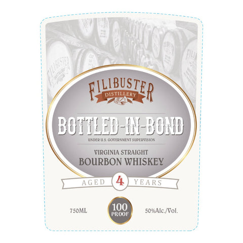 Filibuster Bottled in Bond Virginia Straight Bourbon