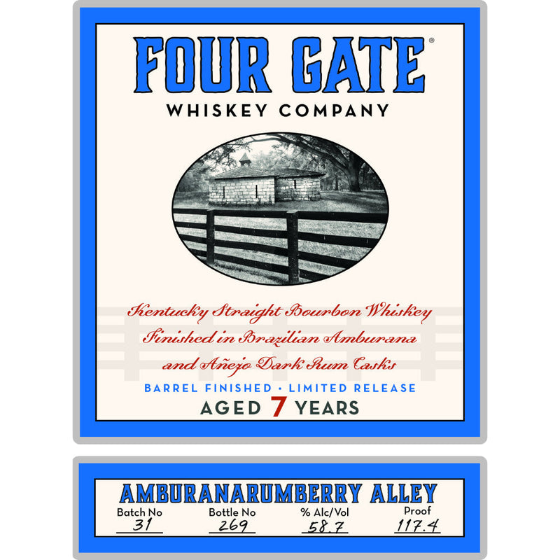 Four Gate Amburanarumberry Alley 7 Year Old Straight Bourbon