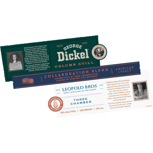 George Dickel x Leopold Bros Three Chamber Rye Collaboration Blend 2023 Release